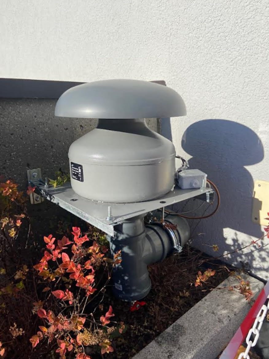 Installazione finale del ventilatore